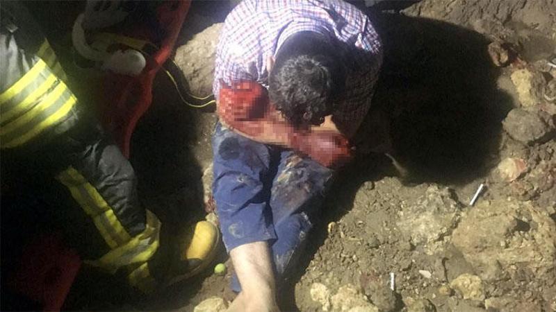 Uçurumdan dereye düşen adamı itfaiye kurtardı