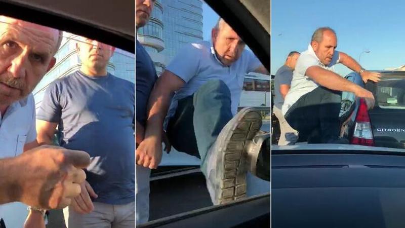 Şehir magandaları yol kesip, hamile kadının bulunduğu araca saldırdı