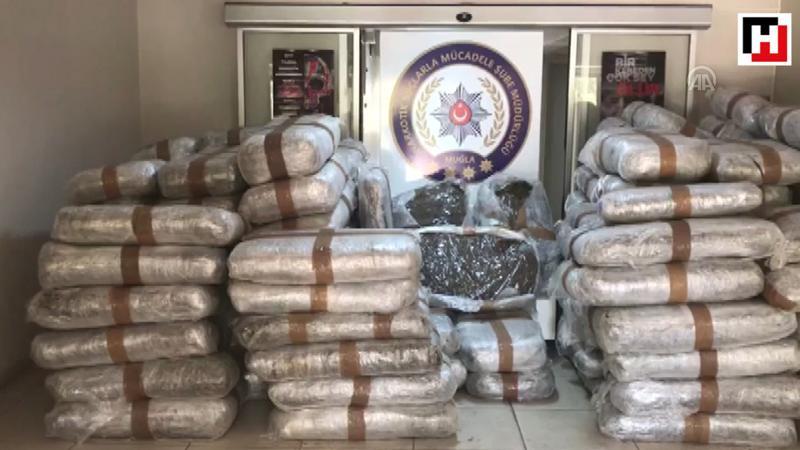 Muğla'da yaklaşık 1,5 ton uyuşturucu ele geçirildi